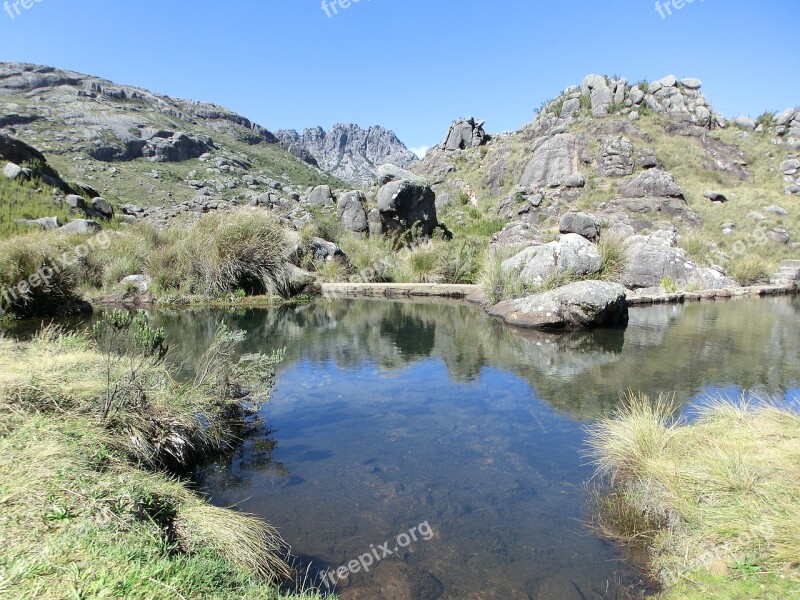 Brazil National Park Itatiaia Rocky Mountains Blue Sky