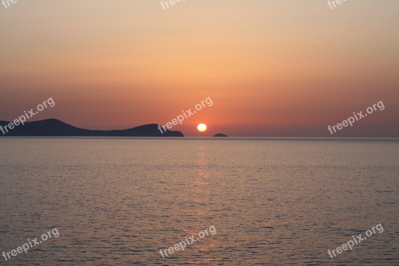 Sunrise Dia Island Crete Kreta Heraklion