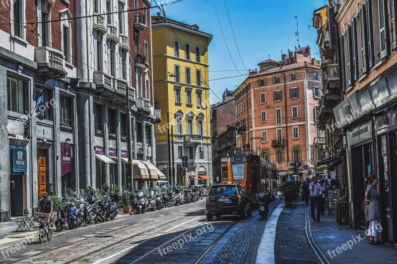 Italy Milano Milan Street Architecture