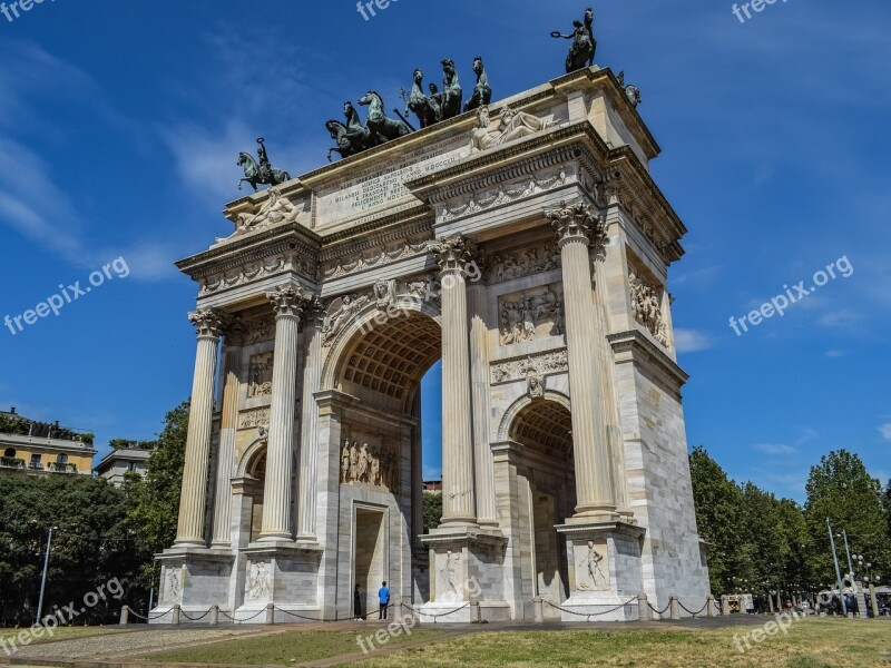 Arco Della Pace Arc Milan Milano Italy