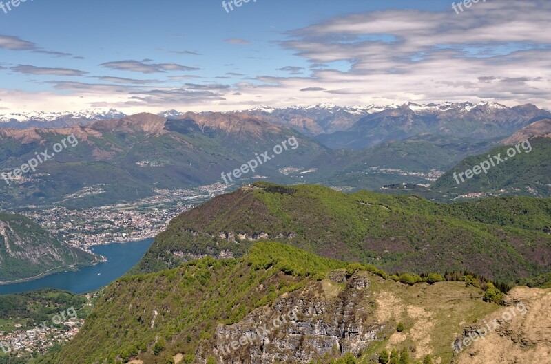 Switzerland Ticino Lugano Lake Lugano Lago Di Lugano