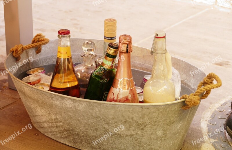 Alcohol Bottles Party Silver Chilled Drinks