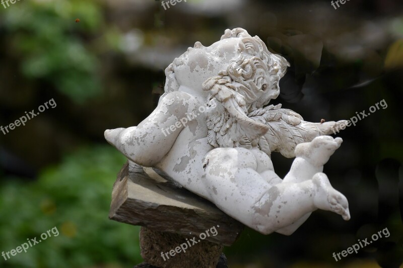 Angel Cherub Figure Decoration Garden Decoration