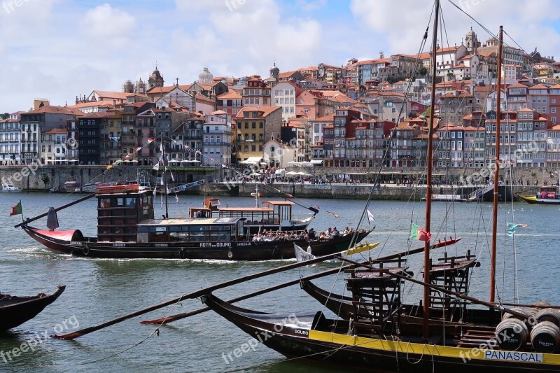 Porto River Boats Douro Free Photos