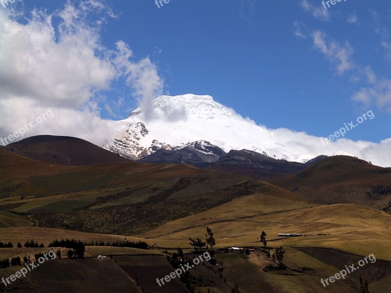 Mountain Cayambe Andy Top Snow