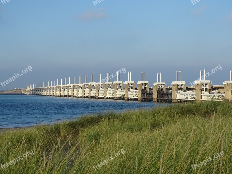 Bridge Weir Historical Neeltje Jans Panorama