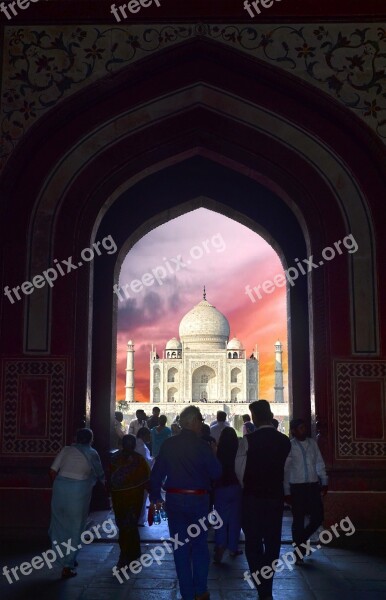 Taj Tajmahal Architecture Agra Famous