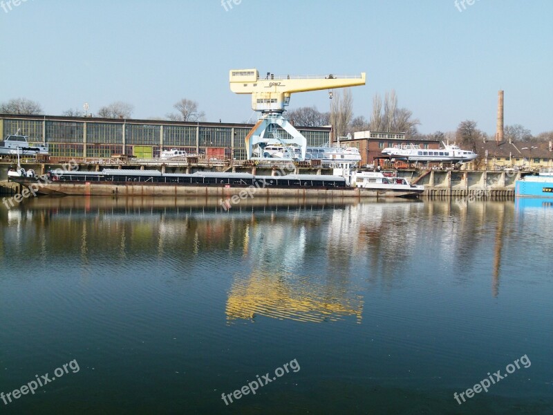 Crane Danube Shipyard Free Photos