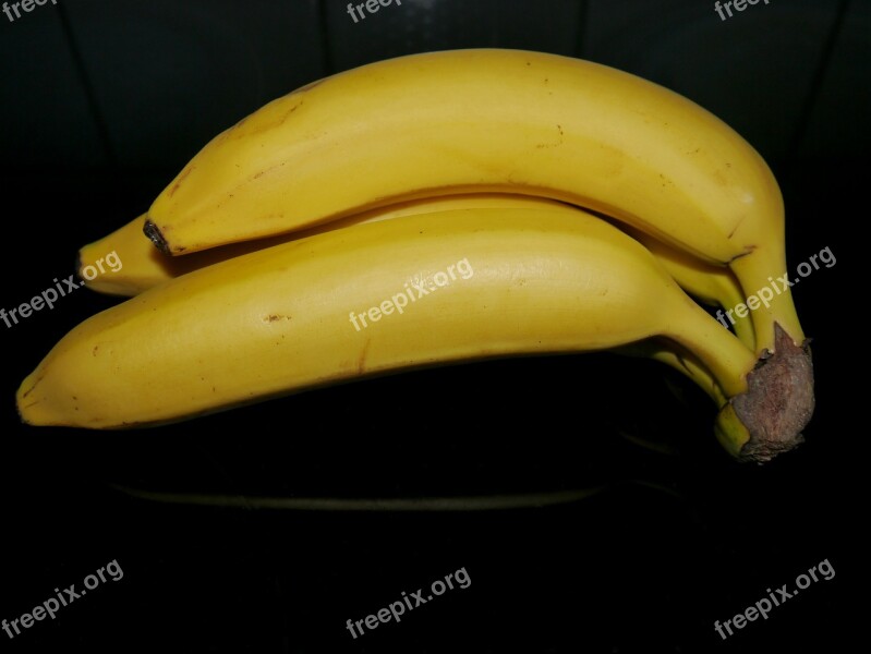 Banana Yellow Fruit Food Reflect