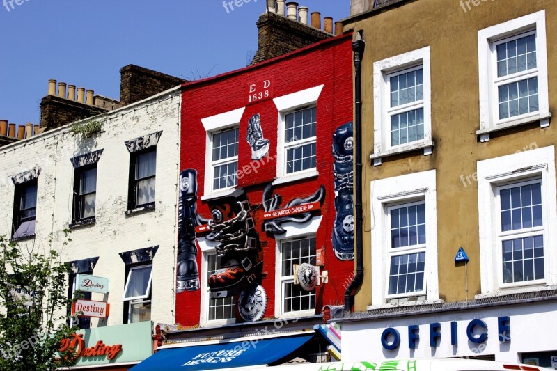 Camden Shops Shopping Colorful England