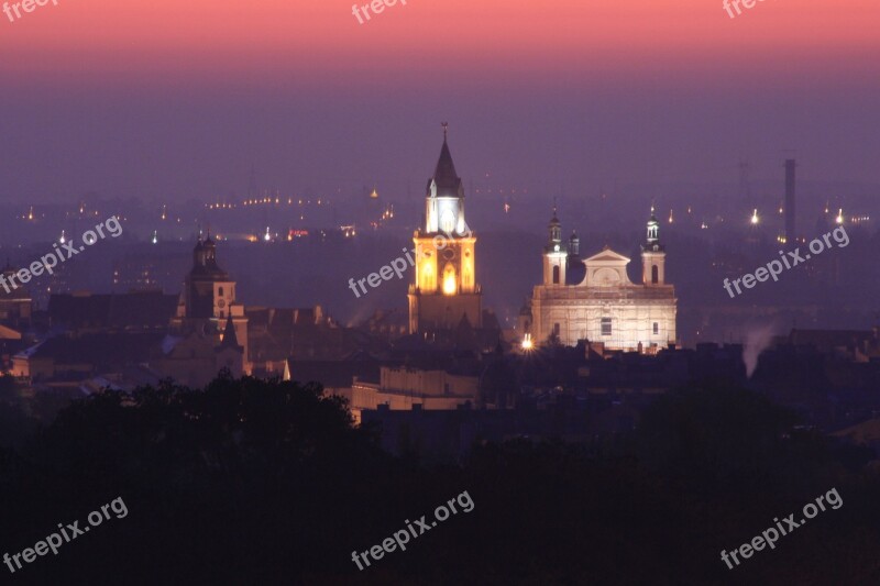 Lublin Panorama City Cracow Gate The Cathedral