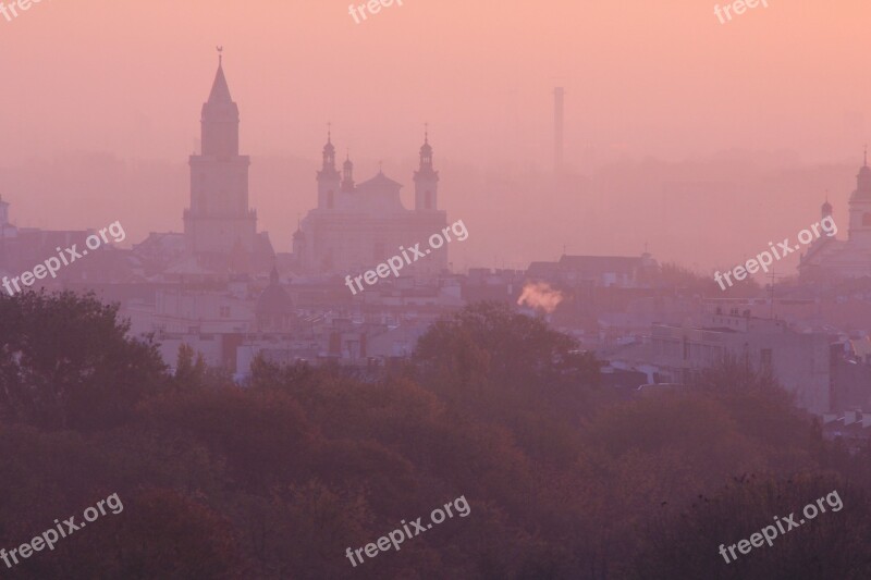 Lublin Panorama City Cracow Gate The Cathedral