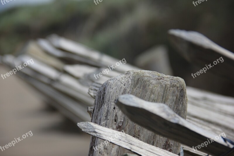 Picket Fence On Beach Sand Beach