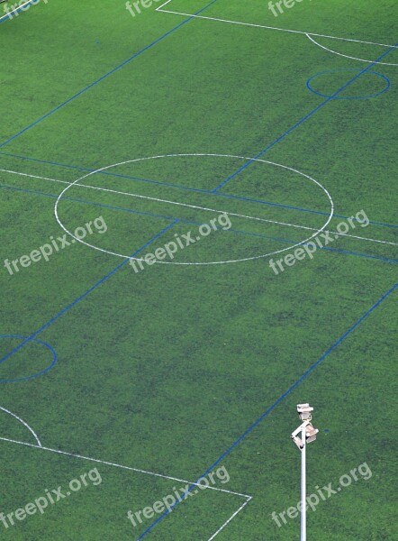 Football Footballers Stadium Green Football Pitch