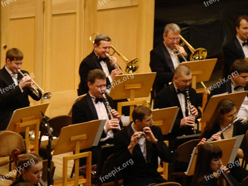 Symphony Orchestra Concert Philharmonic Hall Music Wind Instruments