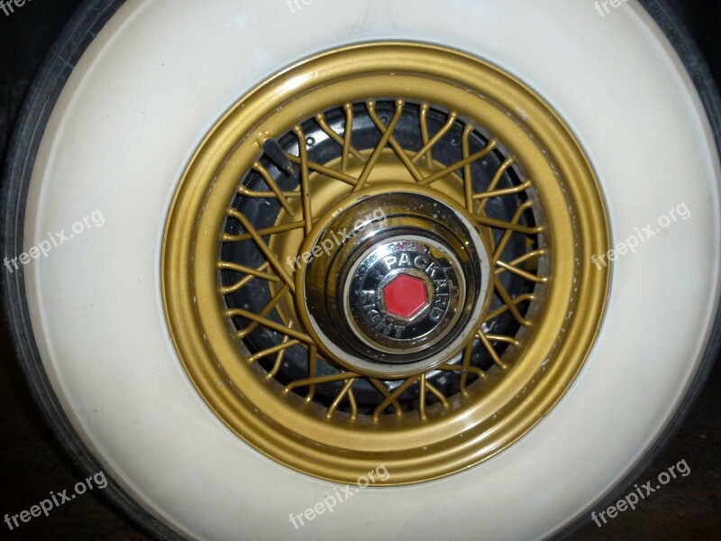 Packard Wheel Whitewall Tire Wire Rim