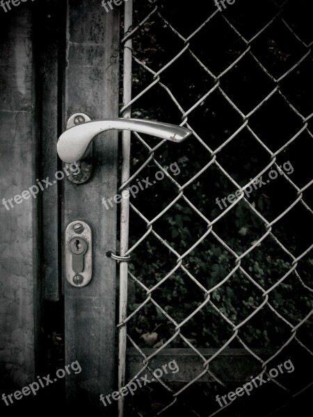 Door Door Lock Door Handle Closed Grid