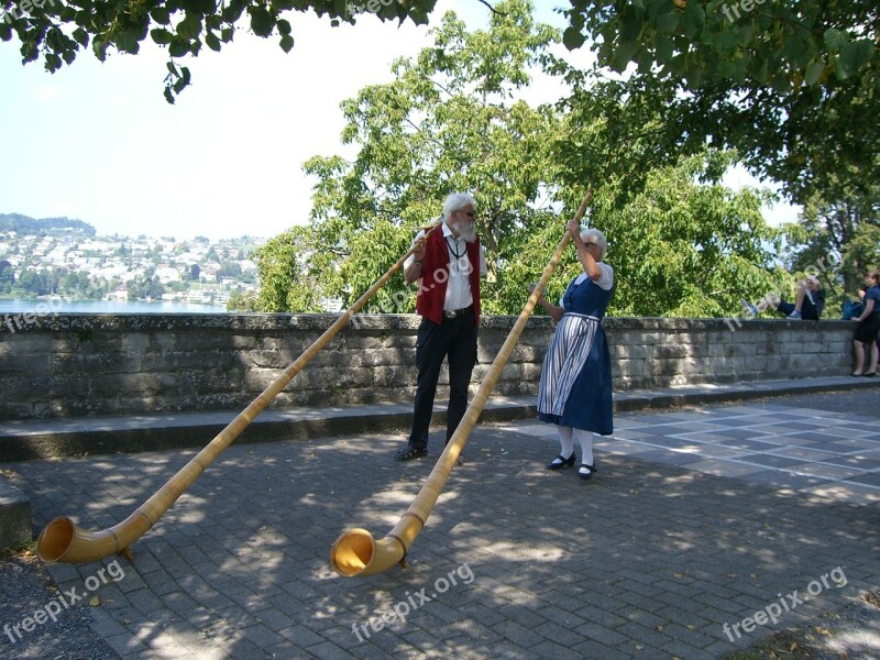 Alphorn Music Instrument Alpine Switzerland