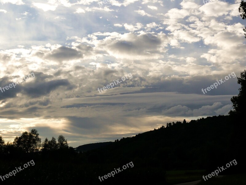 Abendstimmung Sky Clouds Free Photos