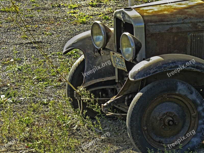 Old Chevrolet Rusty Metal Vehicle