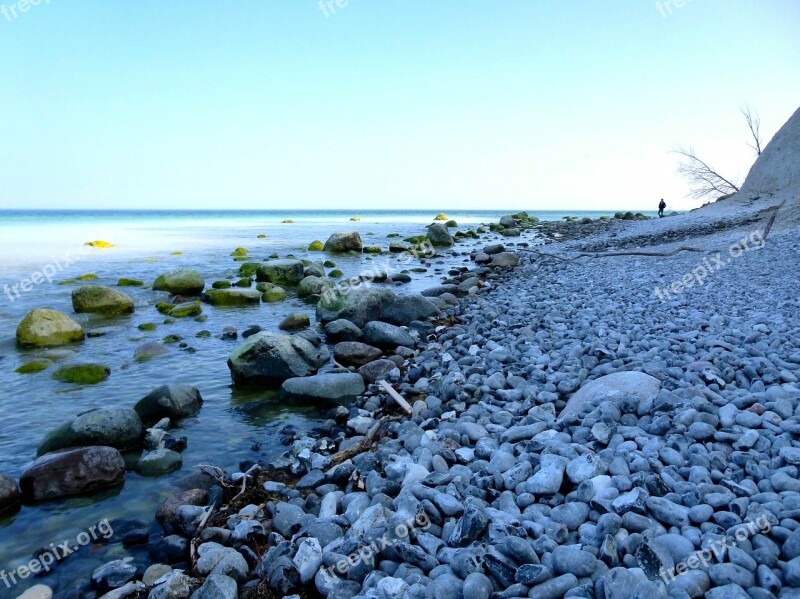 Baltic Sea Beach Stones Coast Denmark