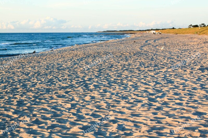 Beach Evening Baltic Sea Mood Soft Light