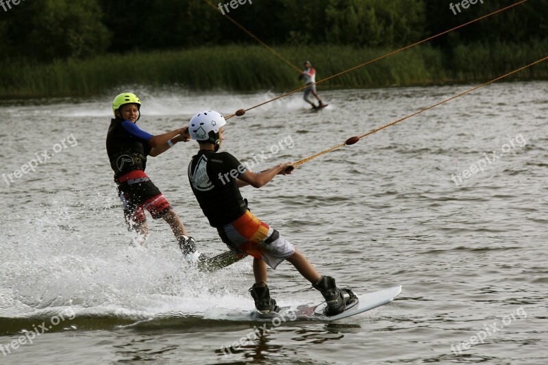 Water Lake Water Sports Waterskiing Water Skiing