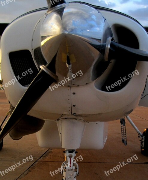 Aircraft Airplane Fixed Wing White Propeller