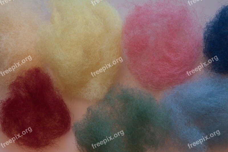 Wool Felt Sheep's Wool Colored Raw Wool Colorful Tinker