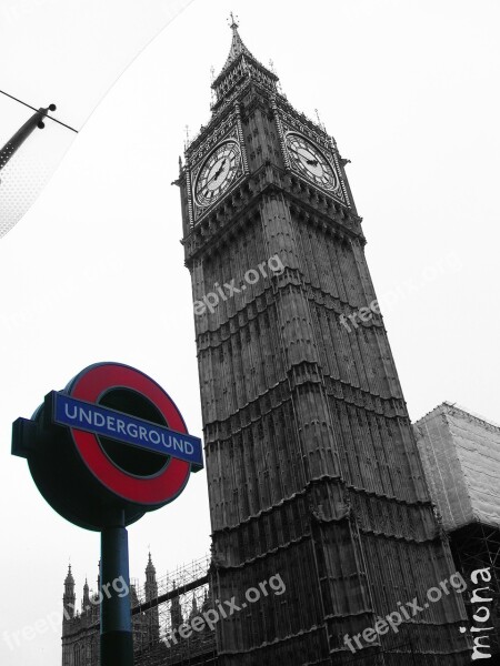 London Cities The Clock Tower Urban London Underground