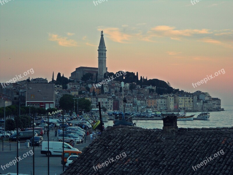 In The Evening Rovinj Church Free Photos