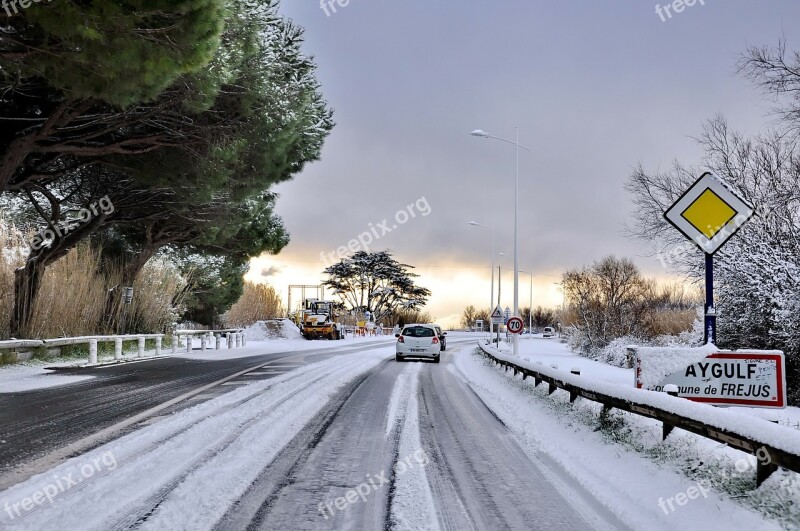 France Road Highway Landscape Scenic