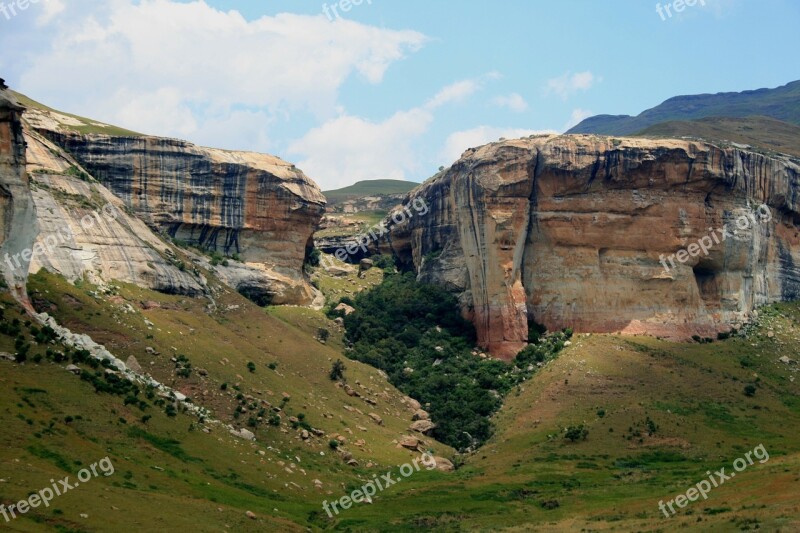 Rock Formations Rock Sides Cliffs Layered Earthy Colors Slopes