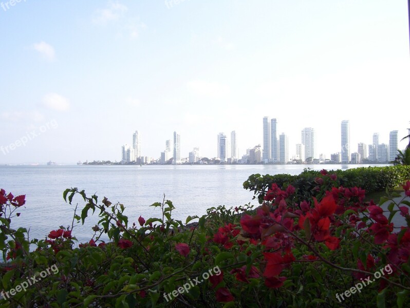 Cartagena Colombia Beach Caribbean Ocean