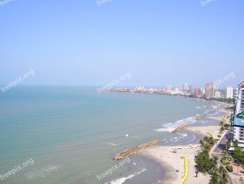 Cartagena Colombia Beach Caribbean Ocean