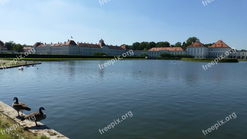 Bavaria Castle Nymphenburg Munich Water Lake