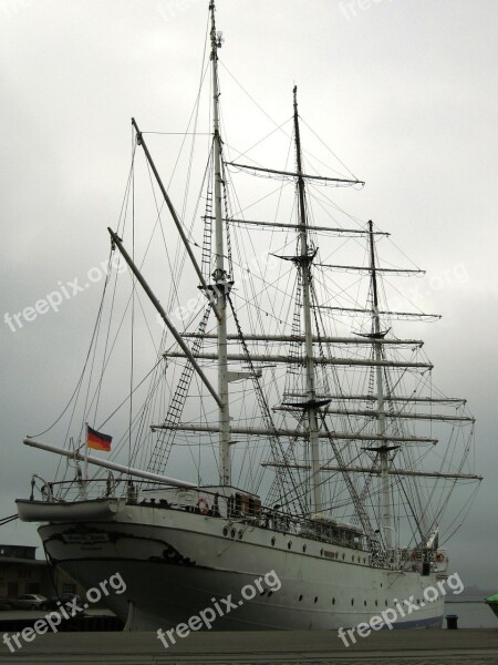 Gorch Fock Ship Stralsund Sailing Vessel Nostalgia