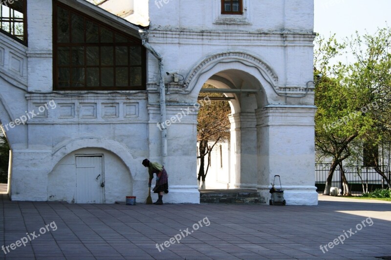 Outside White Walls Historic Church Paving