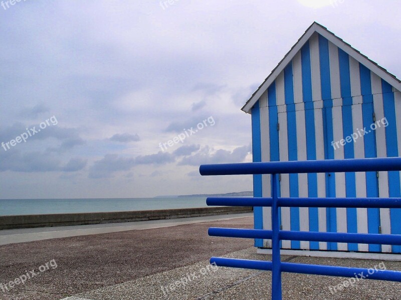 Blue Stripes Sea Sky Composition