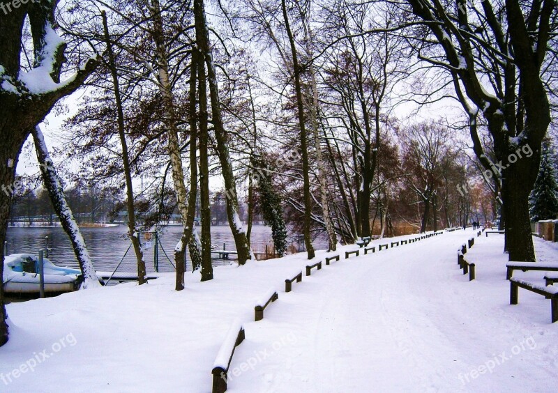 Berlin-konradshohe Germany Park Winter Snow