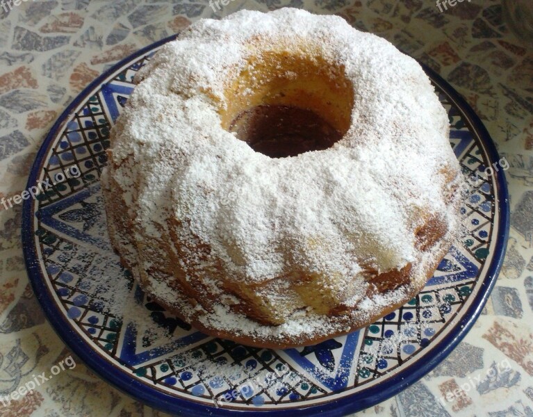 Austrian Gugelhupf Marble Gugelhupf Bowl Cake Golden Brown White Powdered Sugar