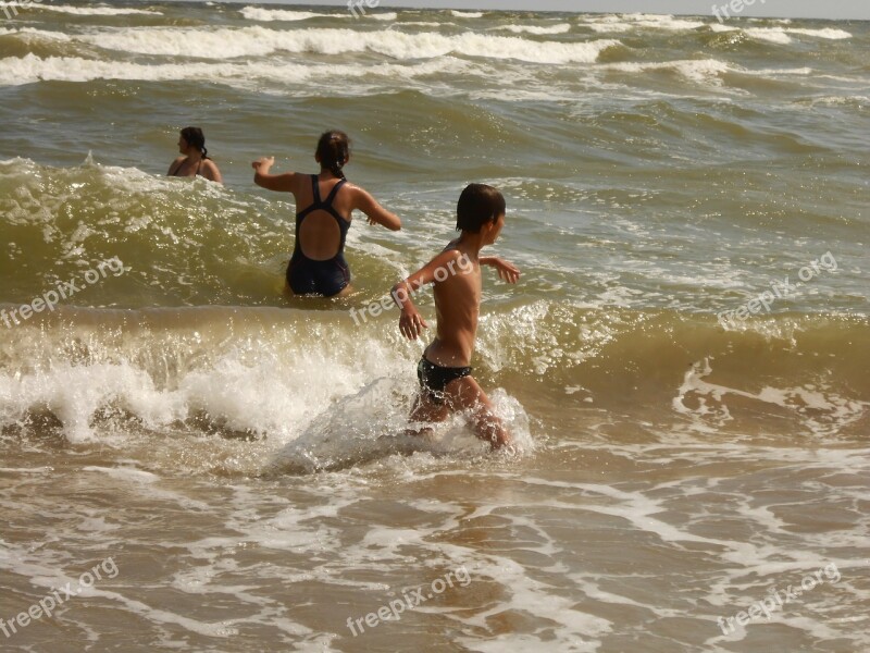 Ukraine Sea Boy Kids Wave