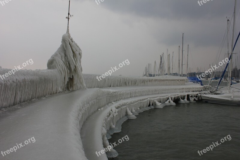 Ice Perspective Ice Curtain Stalactite Cold