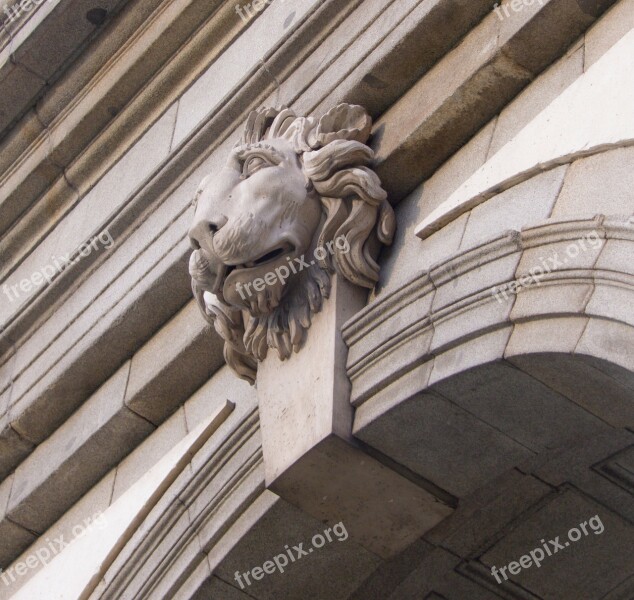 Leon Stone Monument Head Door