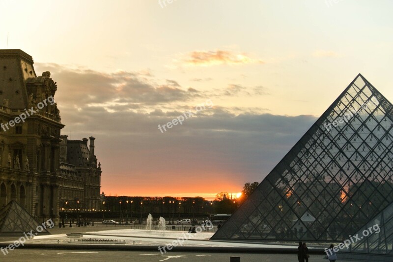 Louvre Pyramid Paris Architecture Tourism