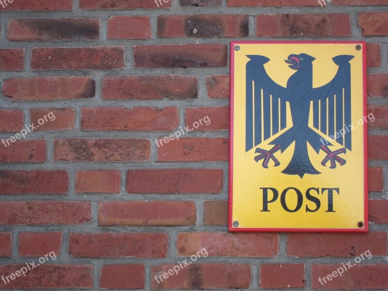 Shield Post Deutsche Bundespost Federal Eagle Authority