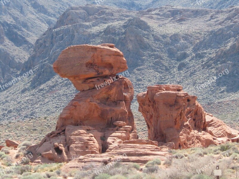 Nevada Valley Of The Fire Red Rocks Scenery Rock Formation