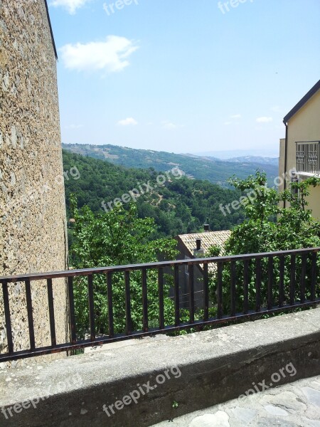 Country Railing Mountain Nature Landscape