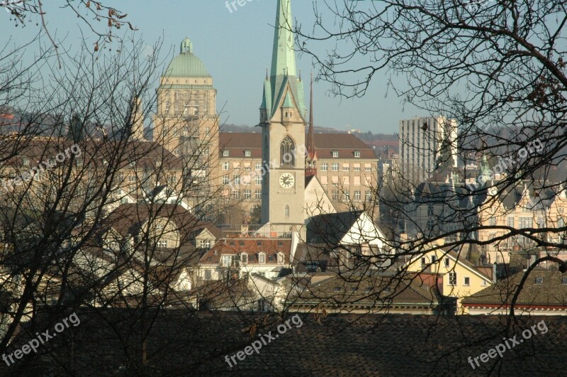 Zurich Uni From The Lindenhof Free Photos