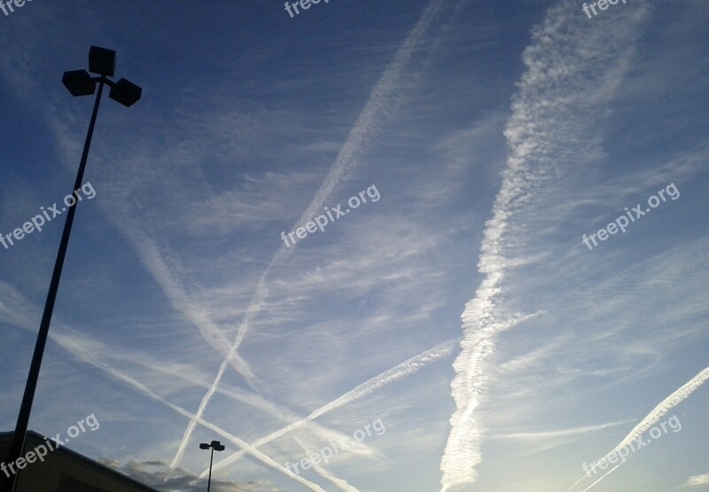 Pentagram Clouds Sky Chemtrails Contrails